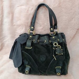 Juicy Couture Daydreamer Tote Bag Purse Vintage Ribbon Bow Charm Terry Logo Y2k